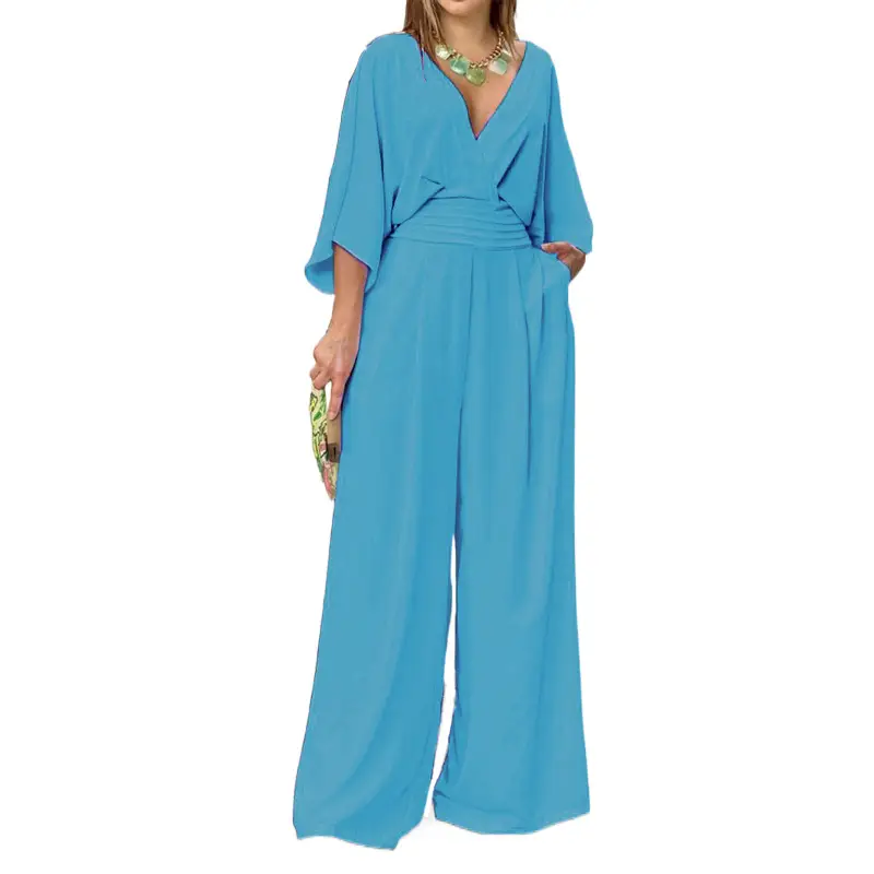 2025 Spring Jumpsuit for Women Pure Color European American — feature 35