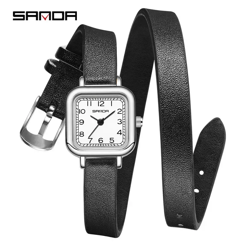 Sanda Women's Gold Square Dial Quartz Belt Watch - Image 13