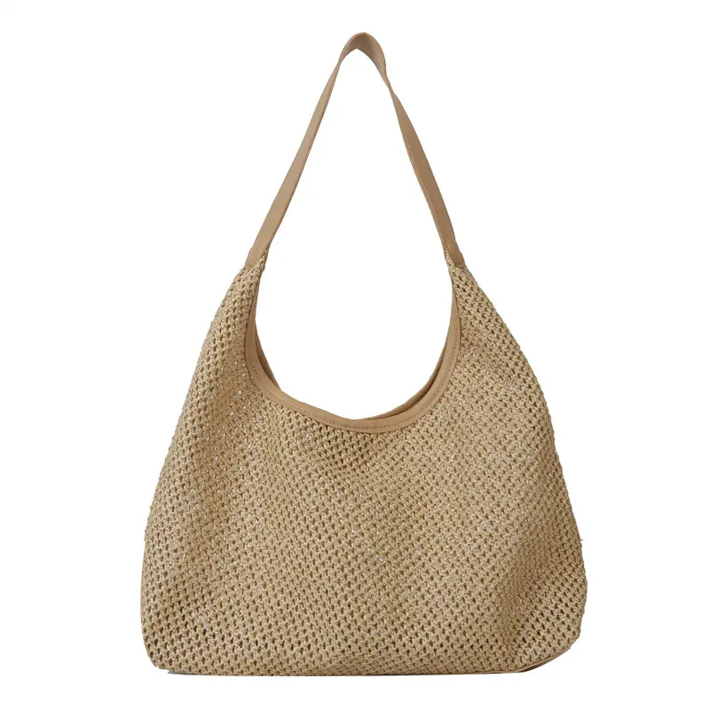 Women Woven Straw Bag Large Capacity Vintage Style - Image 9