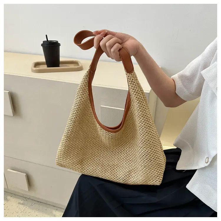 Women Woven Straw Bag Large Capacity Vintage Style — feature 18