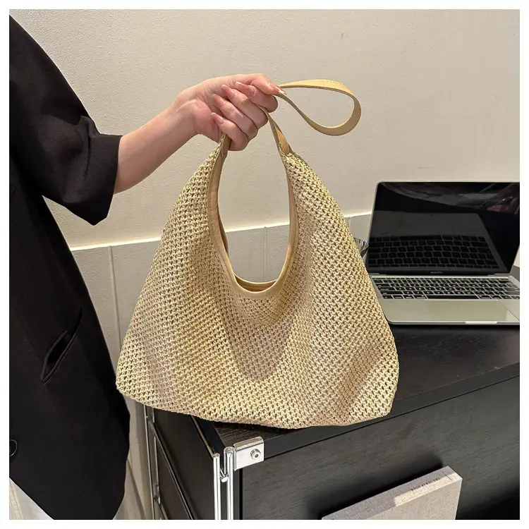 Women Woven Straw Bag Large Capacity Vintage Style — feature 19