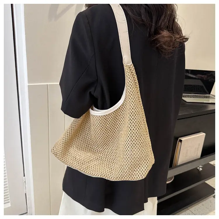 Women Woven Straw Bag Large Capacity Vintage Style — feature 23