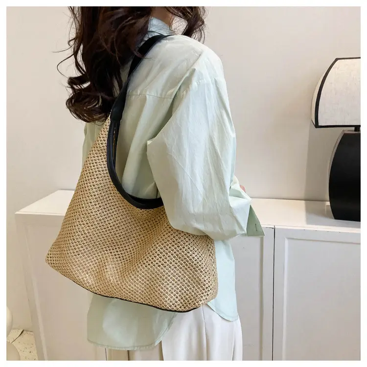 Women Woven Straw Bag Large Capacity Vintage Style — feature 28