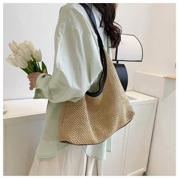 Women Woven Straw Bag Large Capacity Vintage Style — feature 31