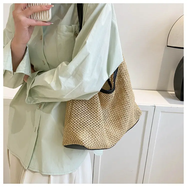 Women Woven Straw Bag Large Capacity Vintage Style — feature 33