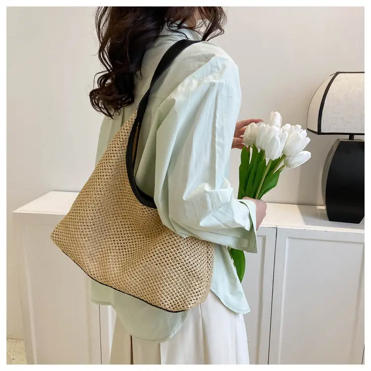 Women Woven Straw Bag Large Capacity Vintage Style — feature 34