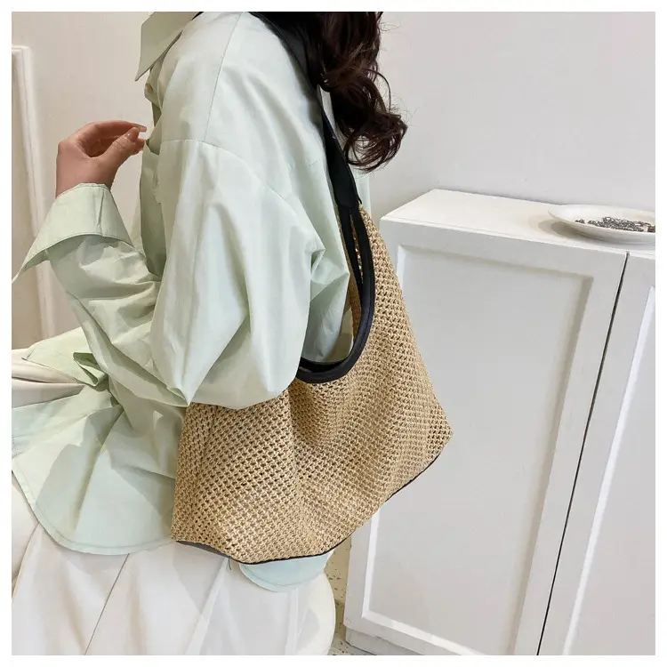 Women Woven Straw Bag Large Capacity Vintage Style — feature 35
