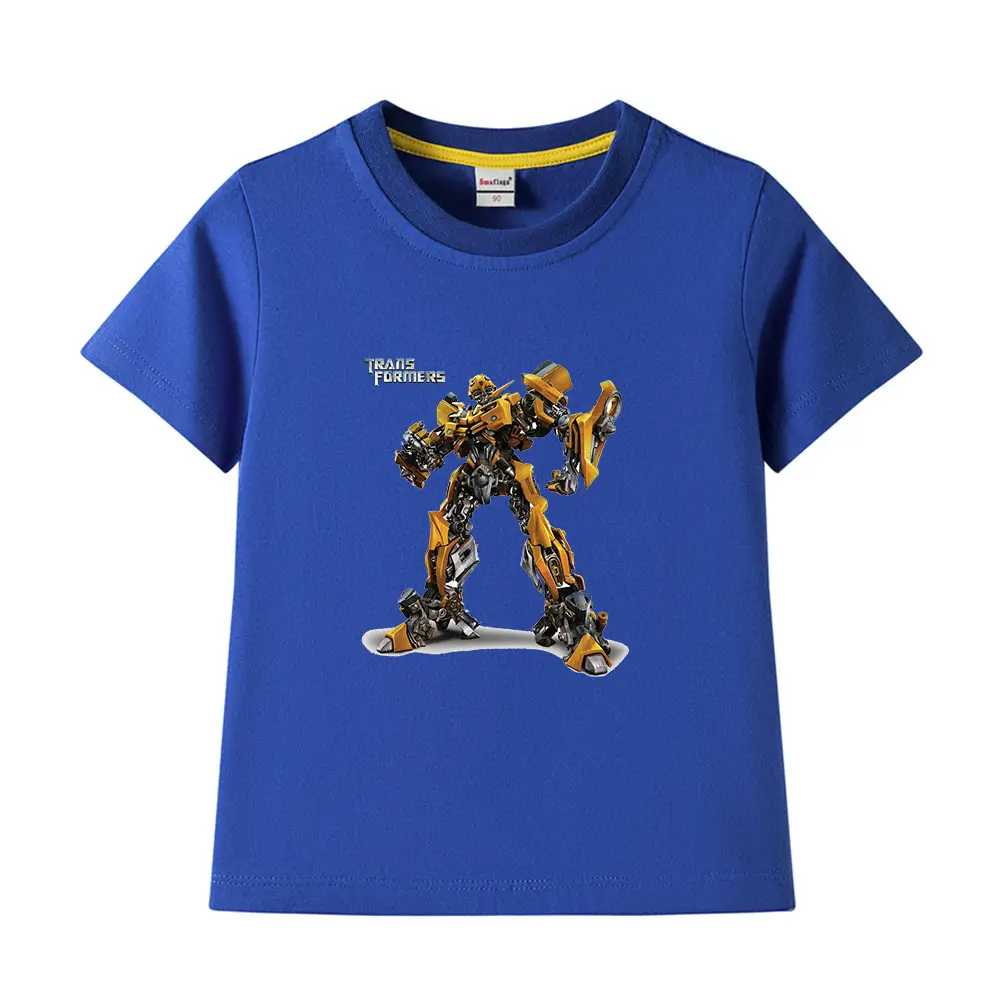 Deformed Gold Steel Boys T-Shirt Light Blue Cotton Summer 2023 - Image 34