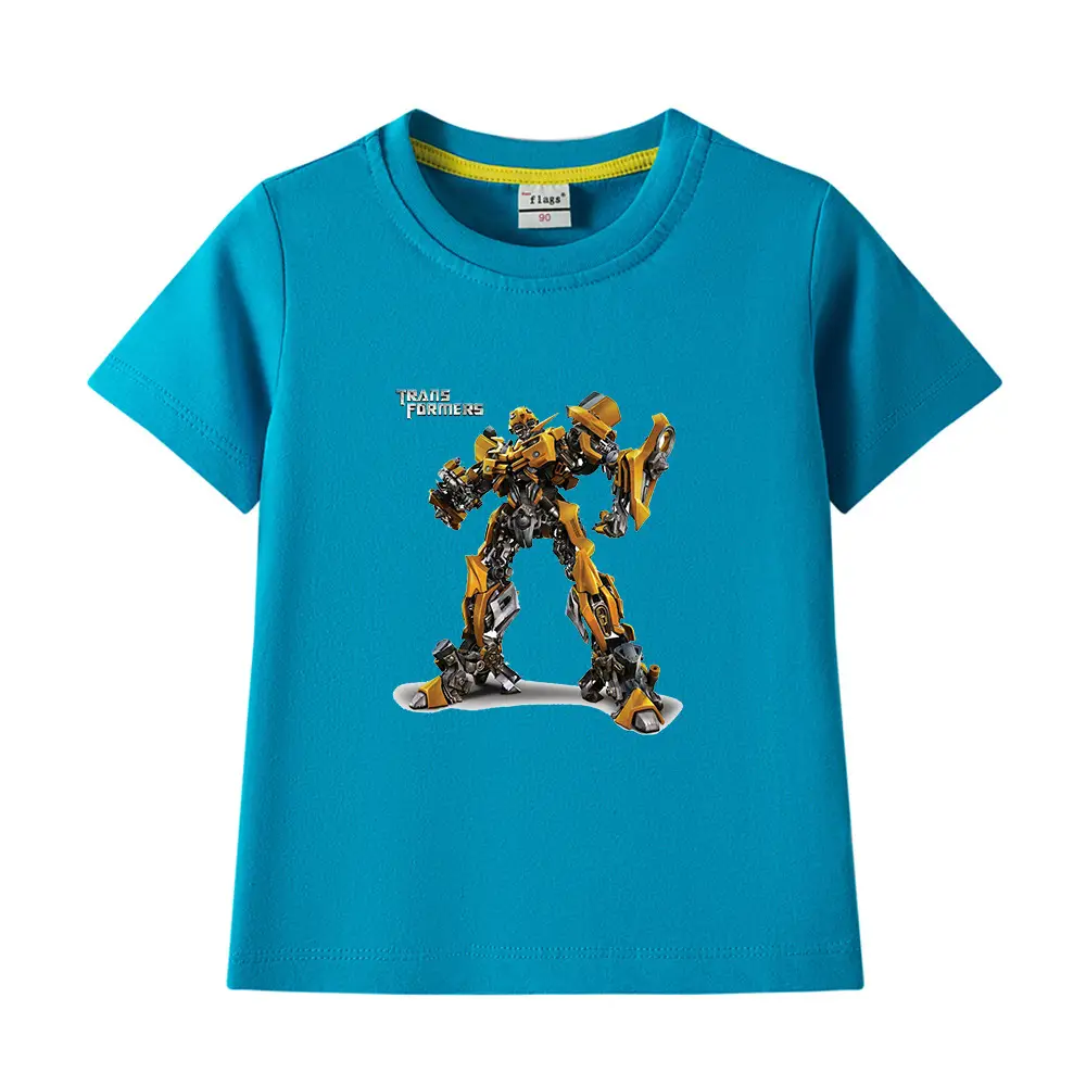 Deformed Gold Steel Boys T-Shirt Light Blue Cotton Summer 2023 - Image 35