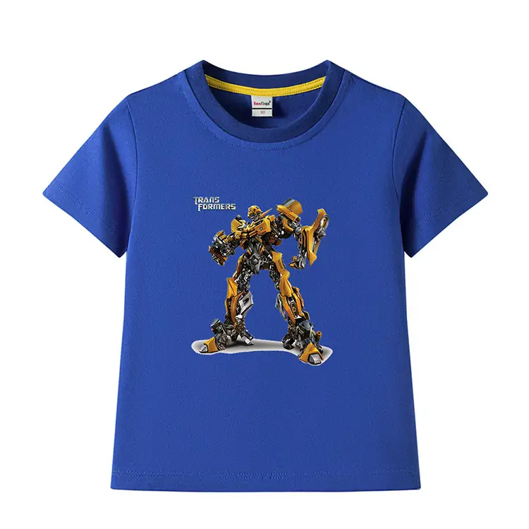 Deformed Gold Steel Boys T-Shirt Light Blue Cotton Summer 2023 — feature 10