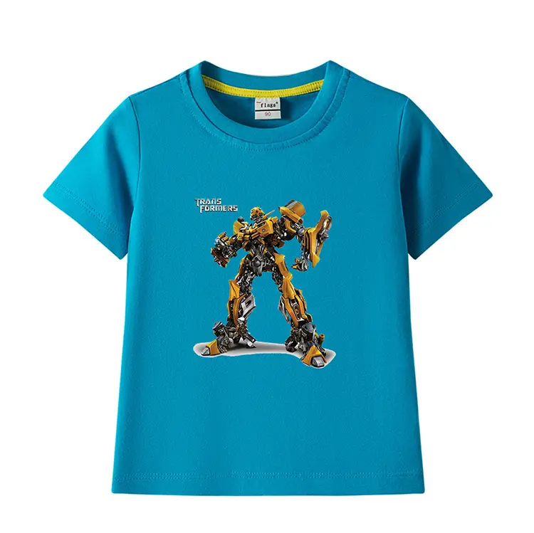 Deformed Gold Steel Boys T-Shirt Light Blue Cotton Summer 2023 — feature 11