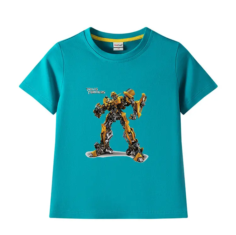Deformed Gold Steel Boys T-Shirt Light Blue Cotton Summer 2023 — feature 12
