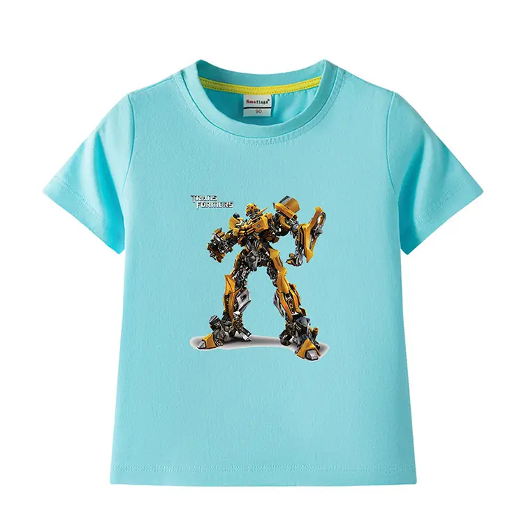Deformed Gold Steel Boys T-Shirt Light Blue Cotton Summer 2023 — feature 13