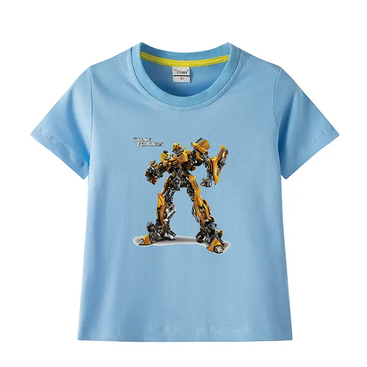 Deformed Gold Steel Boys T-Shirt Light Blue Cotton Summer 2023 — feature 14