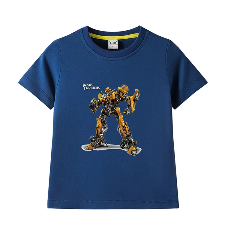 Deformed Gold Steel Boys T-Shirt Light Blue Cotton Summer 2023 — feature 17