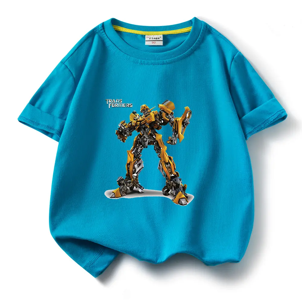 Deformed Gold Steel Boys T-Shirt Light Blue Cotton Summer 2023 - Image 10