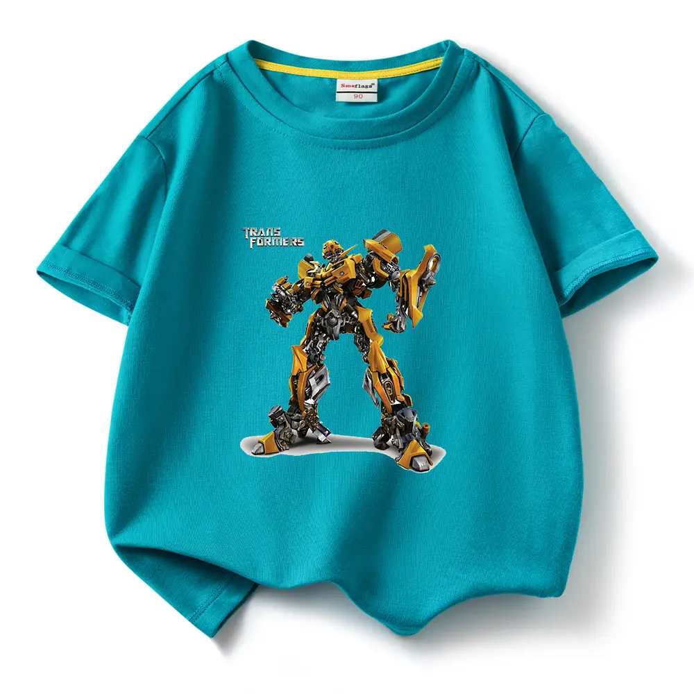 Deformed Gold Steel Boys T-Shirt Light Blue Cotton Summer 2023 - Image 11