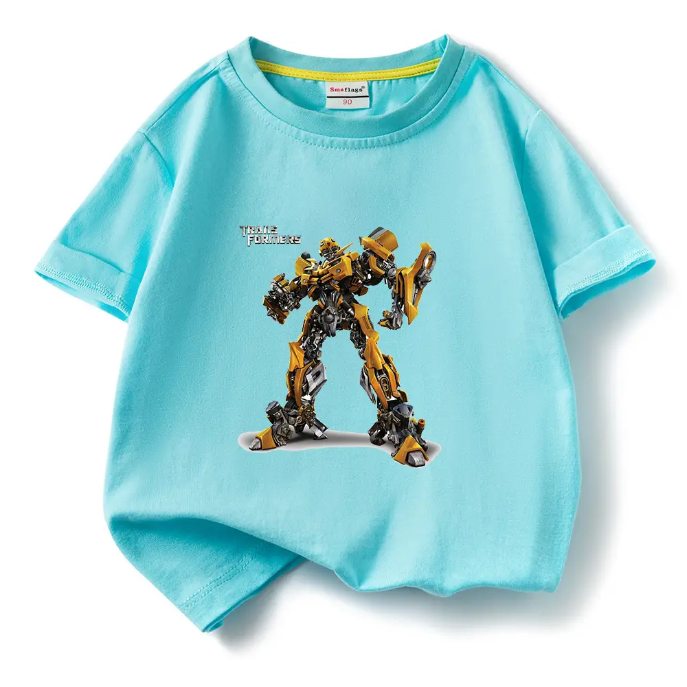 Deformed Gold Steel Boys T-Shirt Light Blue Cotton Summer 2023 - Image 12