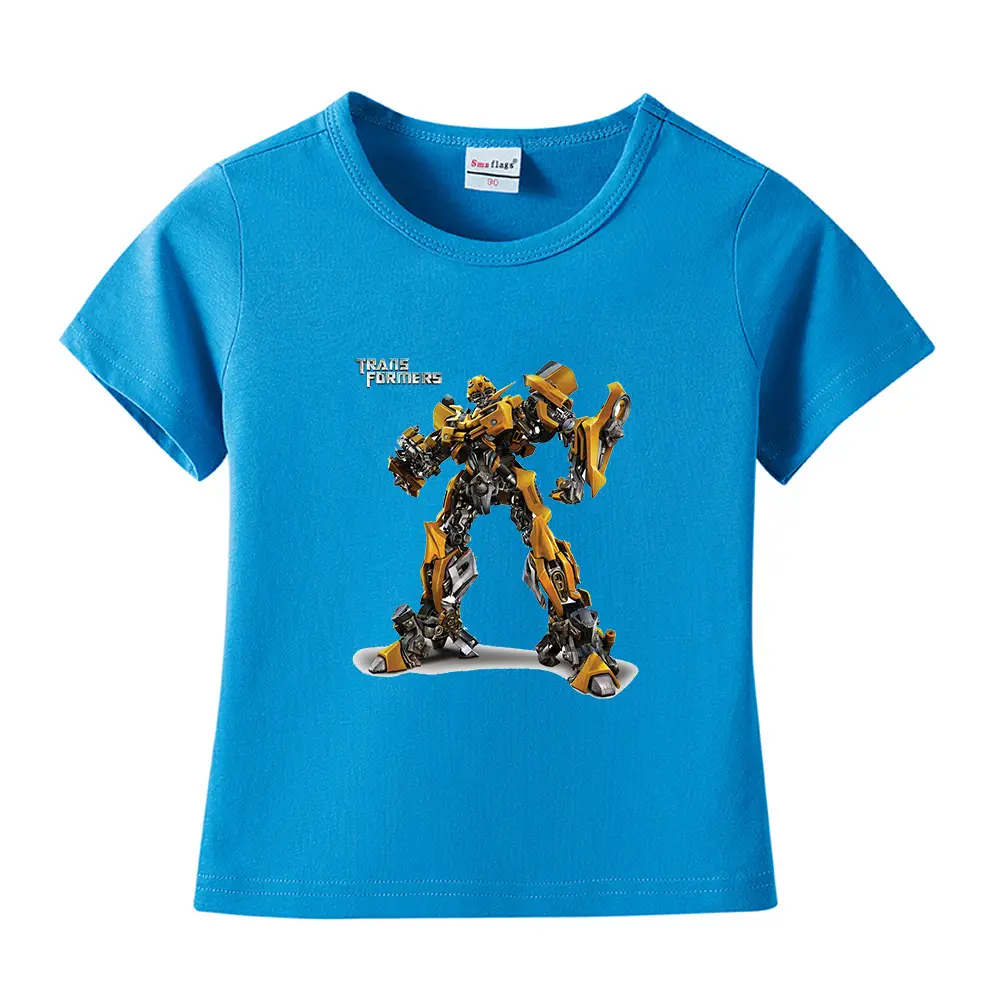 Deformed Gold Steel Boys T-Shirt Light Blue Cotton Summer 2023 - Image 26