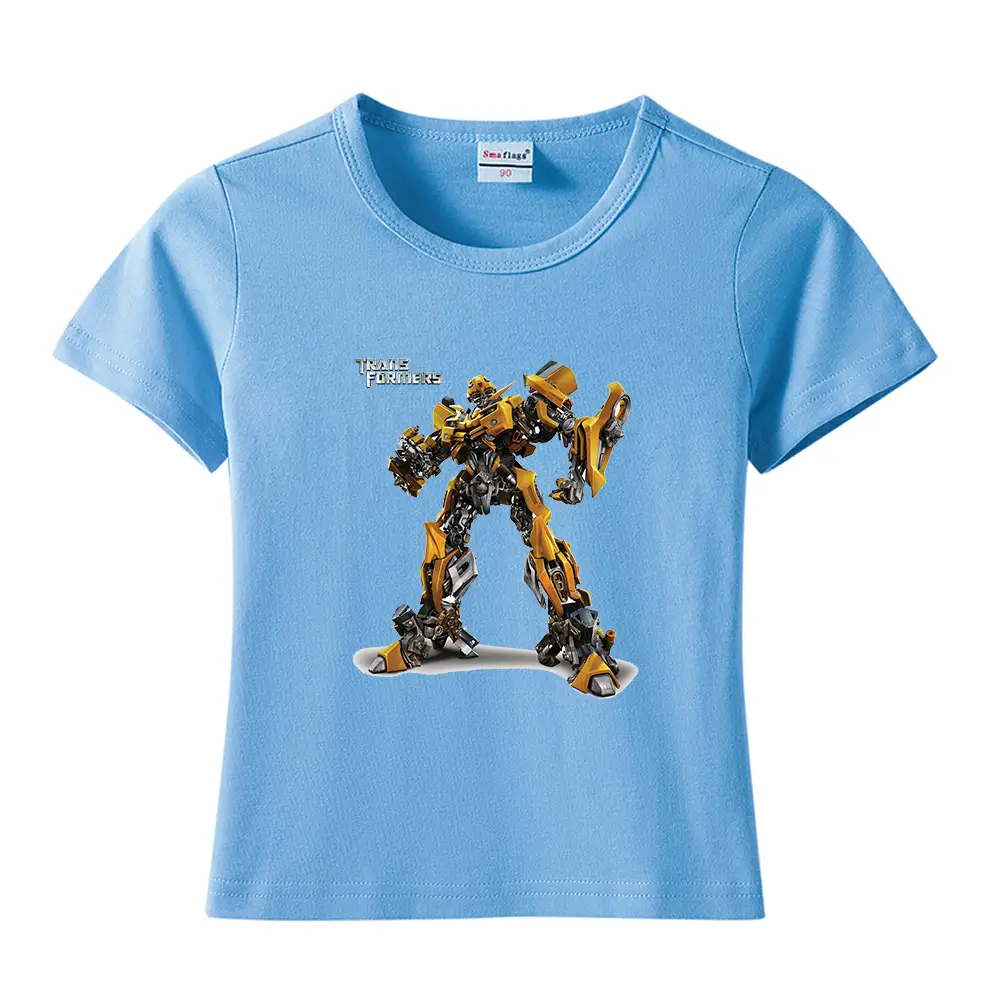 Deformed Gold Steel Boys T-Shirt Light Blue Cotton Summer 2023 - Image 27