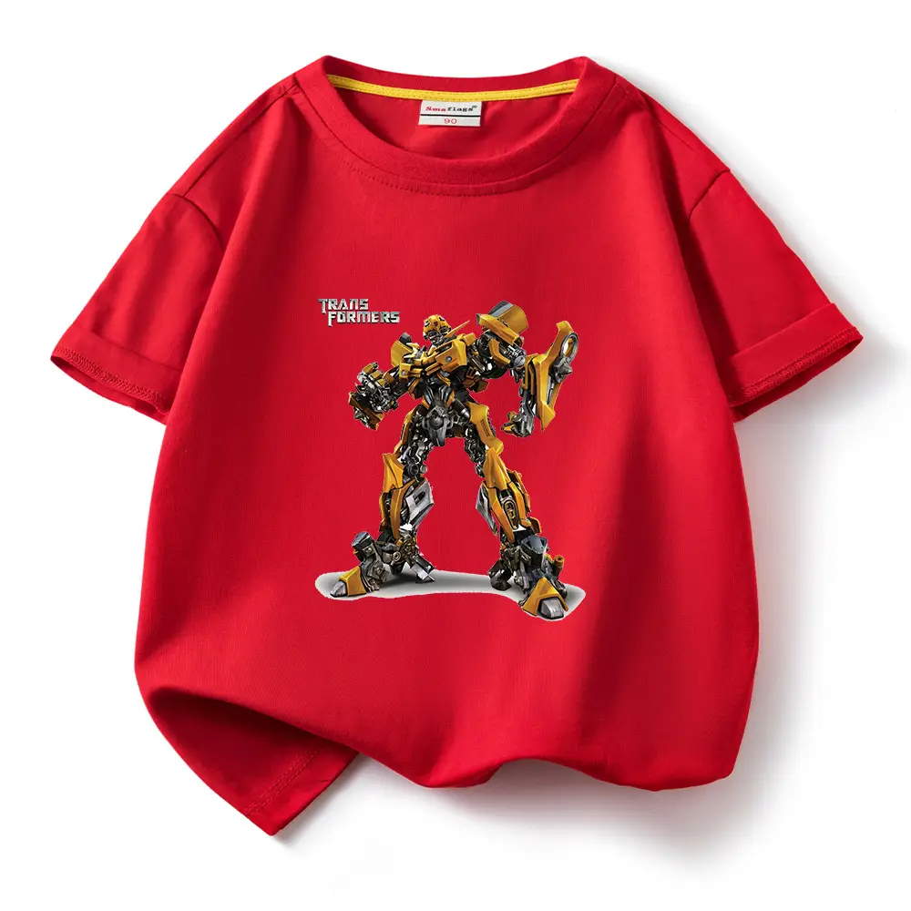 Deformed Gold Steel Boys T-Shirt Light Blue Cotton Summer 2023 - Image 4
