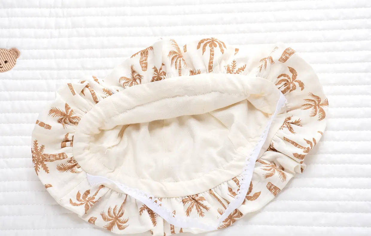 Newborn Baby Sheath Romper Cotton Palm Print — feature 8