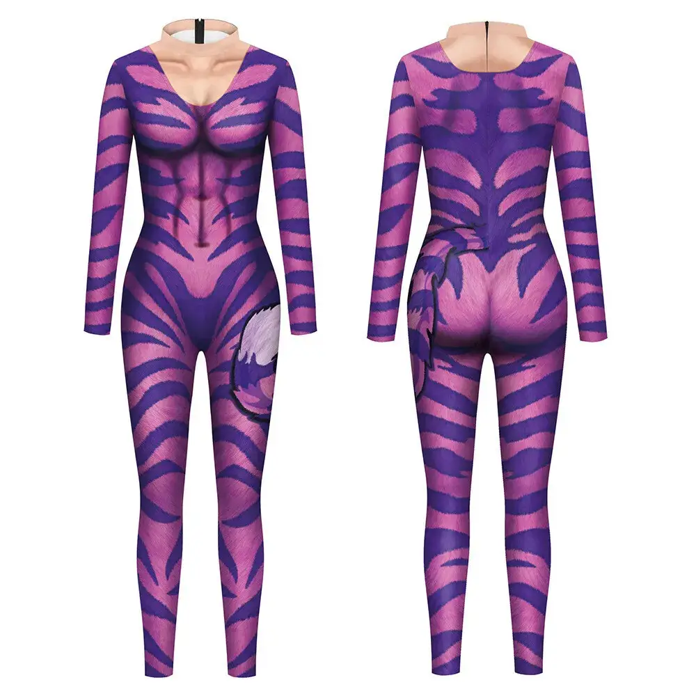 3D Digital Printed Halloween Skeleton Colorful Tights Suit - Image 30
