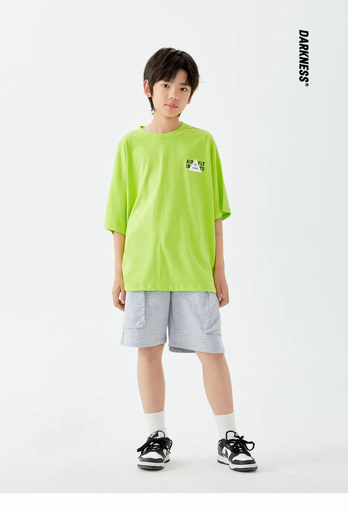DK Boys Cotton Short Sleeve T-Shirt Green Large — feature 1