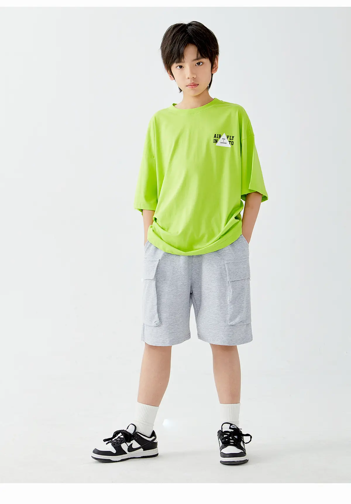 DK Boys Cotton Short Sleeve T-Shirt Green Large — feature 14