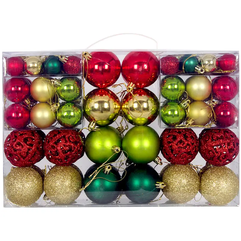 Cross-border 100PCs Christmas Balls 3-6cm Matte Red White - Image 12