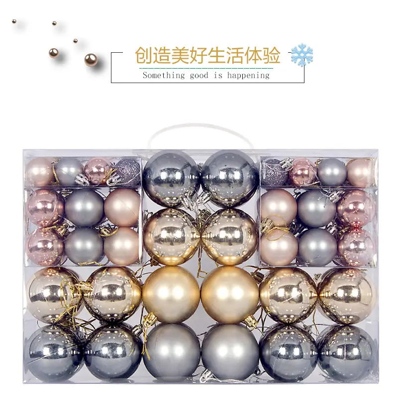 Cross-border 100PCs Christmas Balls 3-6cm Matte Red White — feature 21