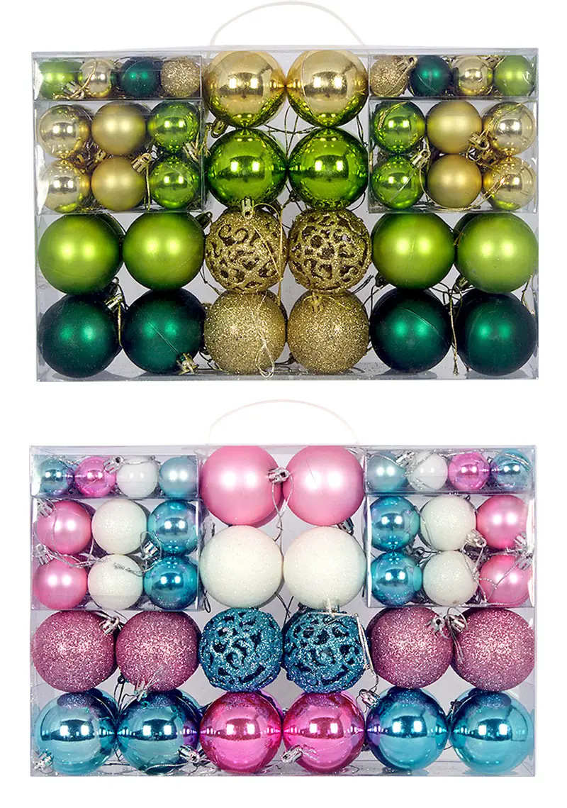 Cross-border 100PCs Christmas Balls 3-6cm Matte Red White — feature 22