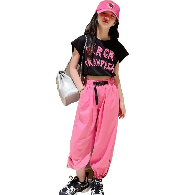 Girls Pink Crawlfish Top Short Summer Suit - Image 10