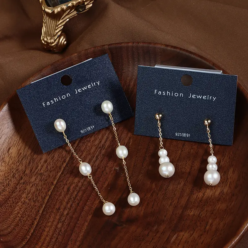Classic Pearl Tassel Earrings for Women