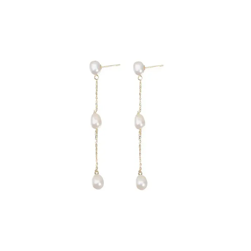 Classic Pearl Tassel Earrings for Women
