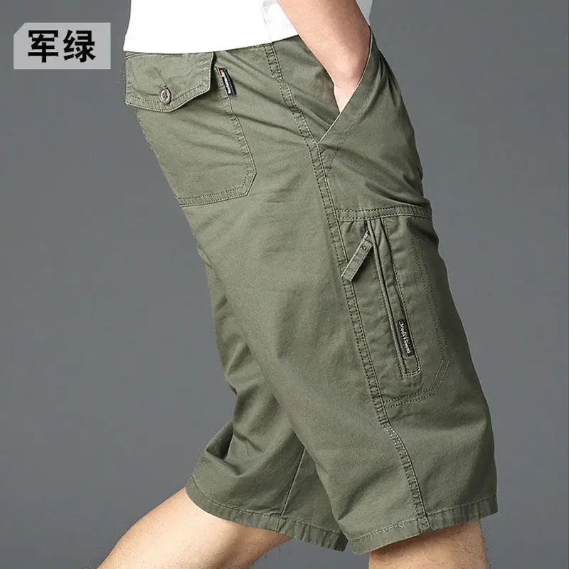 Men's Grey Zip Pocket Capri Shorts - Image 4