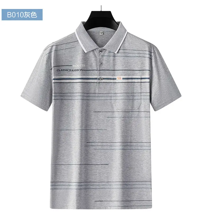 Summer Men's Short-Sleeved T-Shirts for Middle-Aged and Elderly People Flap Pocket Pants Tops Sweatshirts Loose Daddy Polo Shirts Manufacturer Wholesale — feature 10