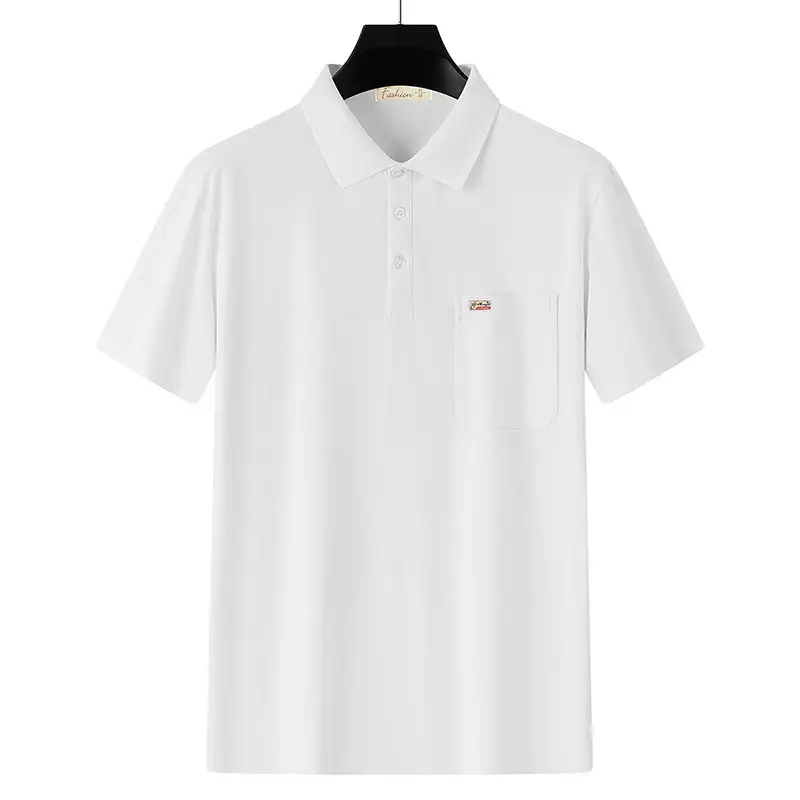 Men's White Polo Shirt Short Sleeve Half Sleeve