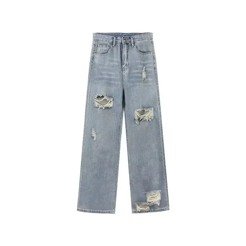 Women American Style Retro Ripped Jeans Summer Loose Slim Fit - Image 6