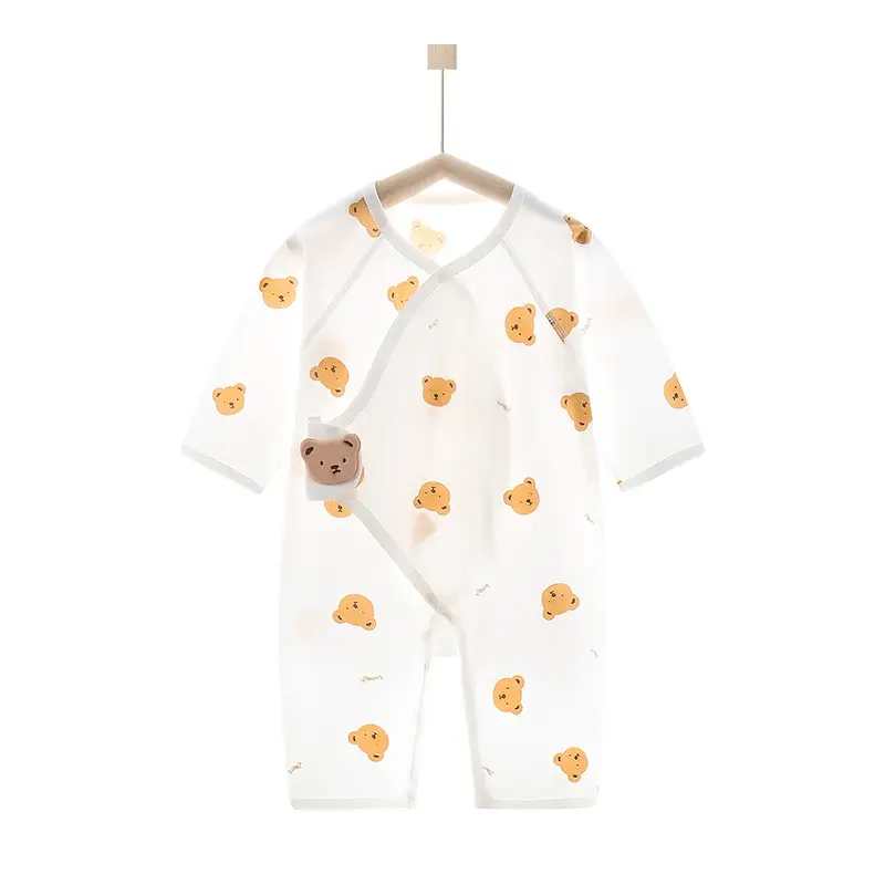 Baby Cartoon Bear Jumpsuit White Air Conditioner Wear