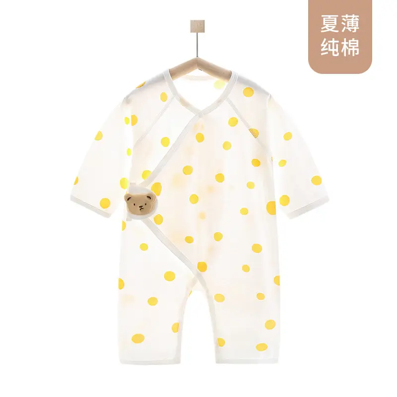 Baby Cartoon Bear Jumpsuit White Air Conditioner Wear