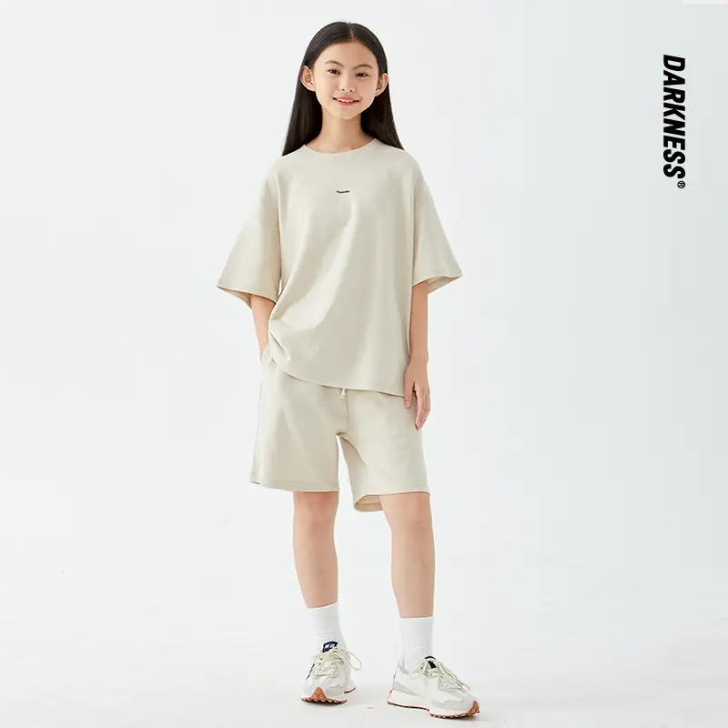 DK Children Shorts Set Brown Cream Summer FOG Style - Image 9