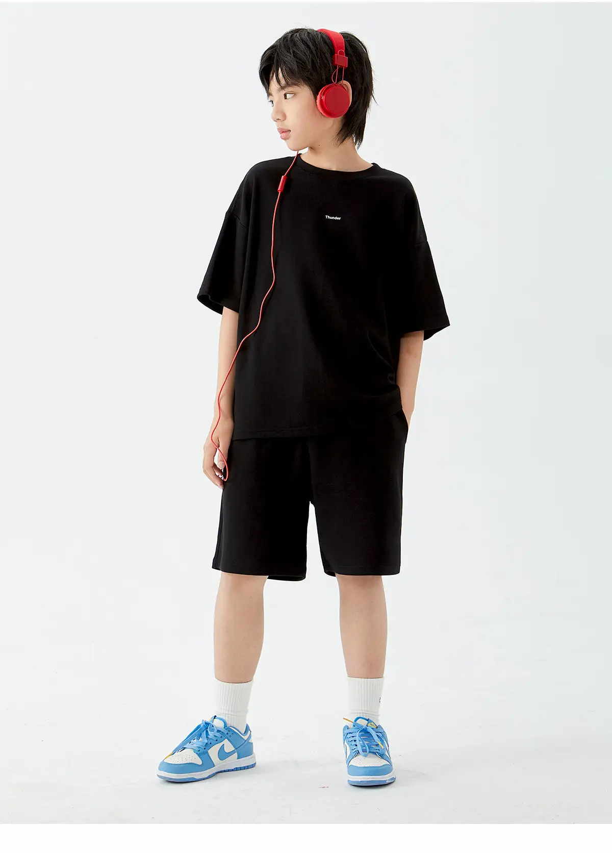 DK Children Shorts Set Brown Cream Summer FOG Style — feature 17