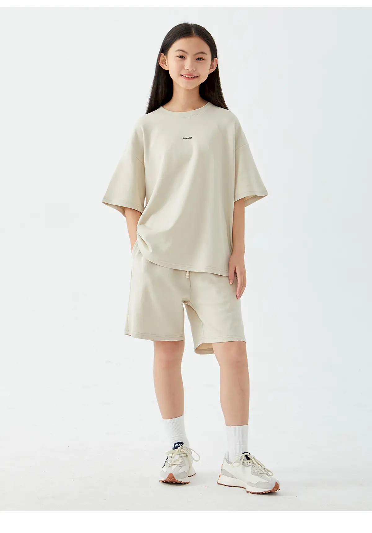 DK Children Shorts Set Brown Cream Summer FOG Style — feature 19