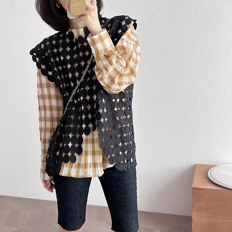 French Vests with Lace Hollow Design