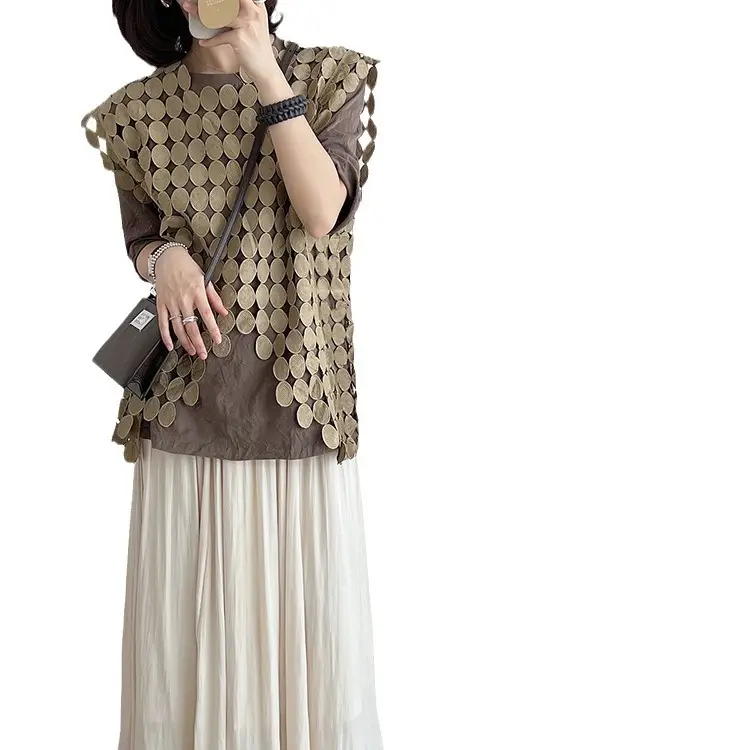 French Vests with Lace Hollow Design
