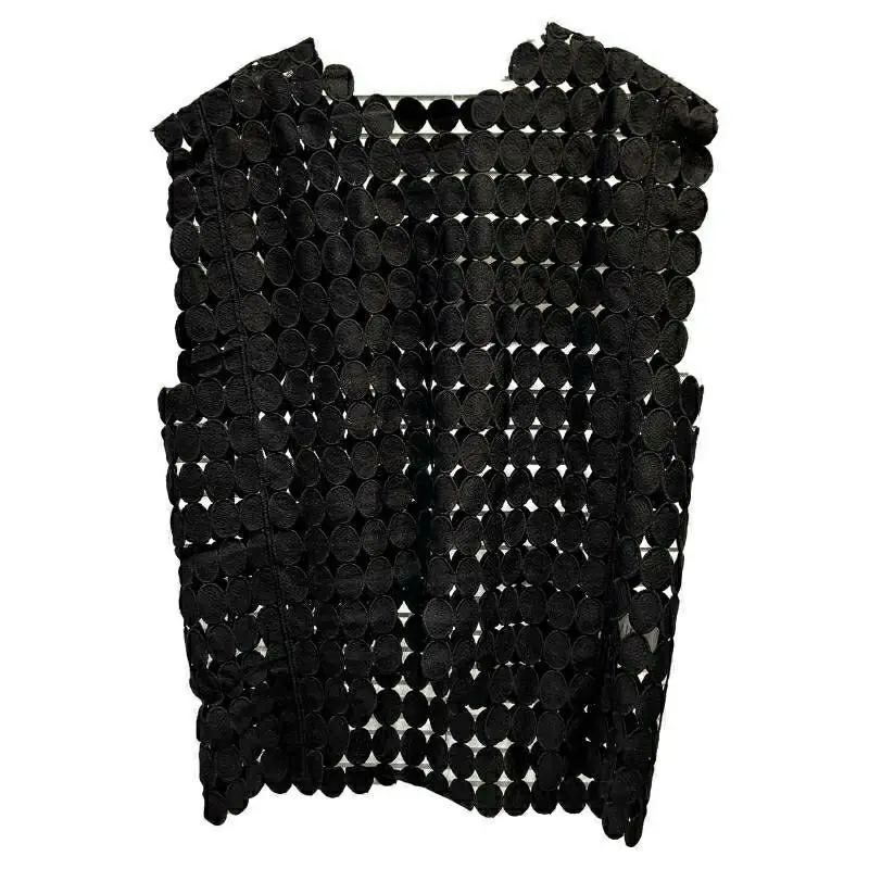 French Vests with Lace Hollow Design