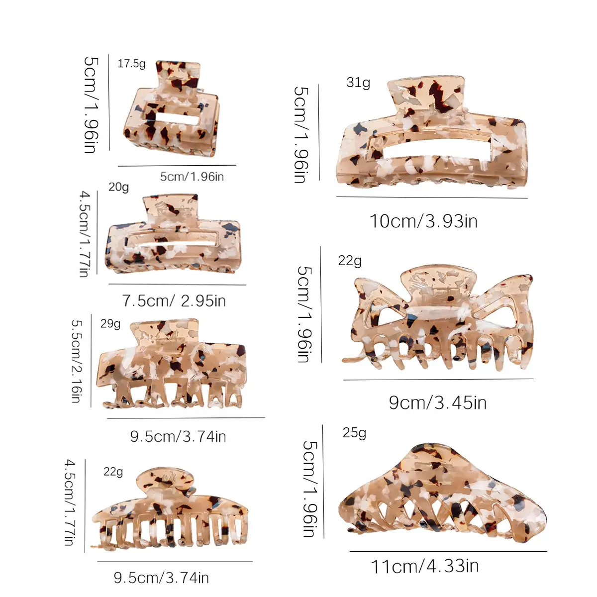 Berphoia Large Hollow Hair Clip Leopard Print Korean Style - Image 8