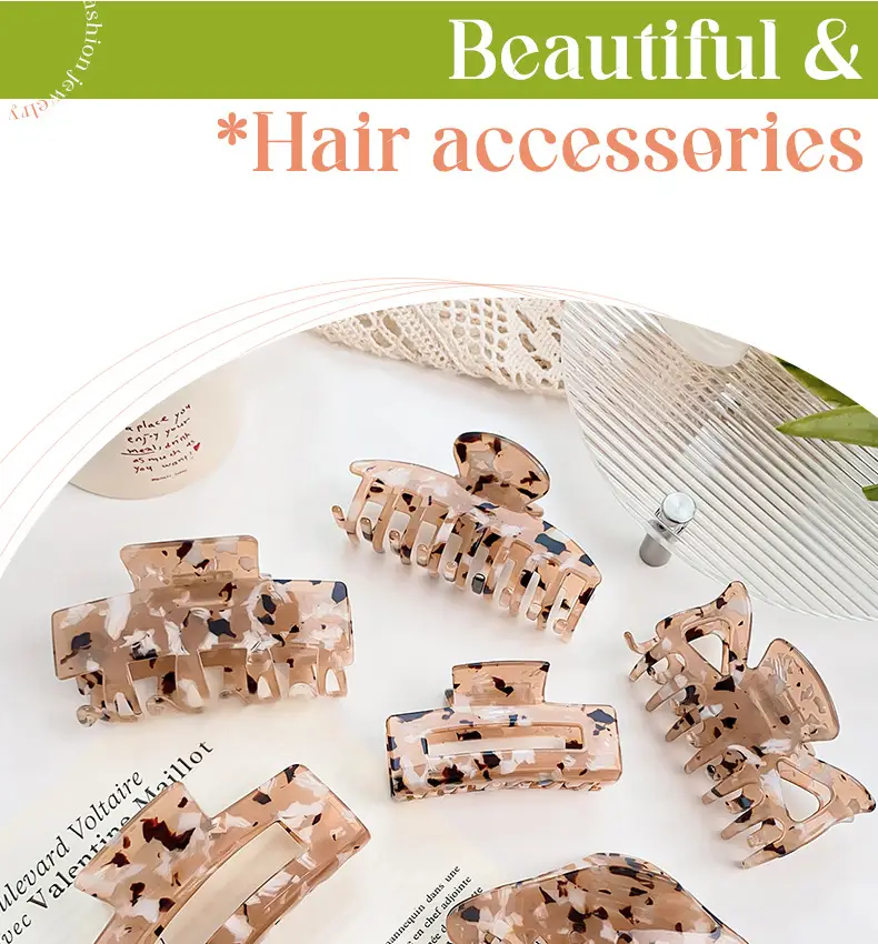 Berphoia Large Hollow Hair Clip Leopard Print Korean Style — feature 1