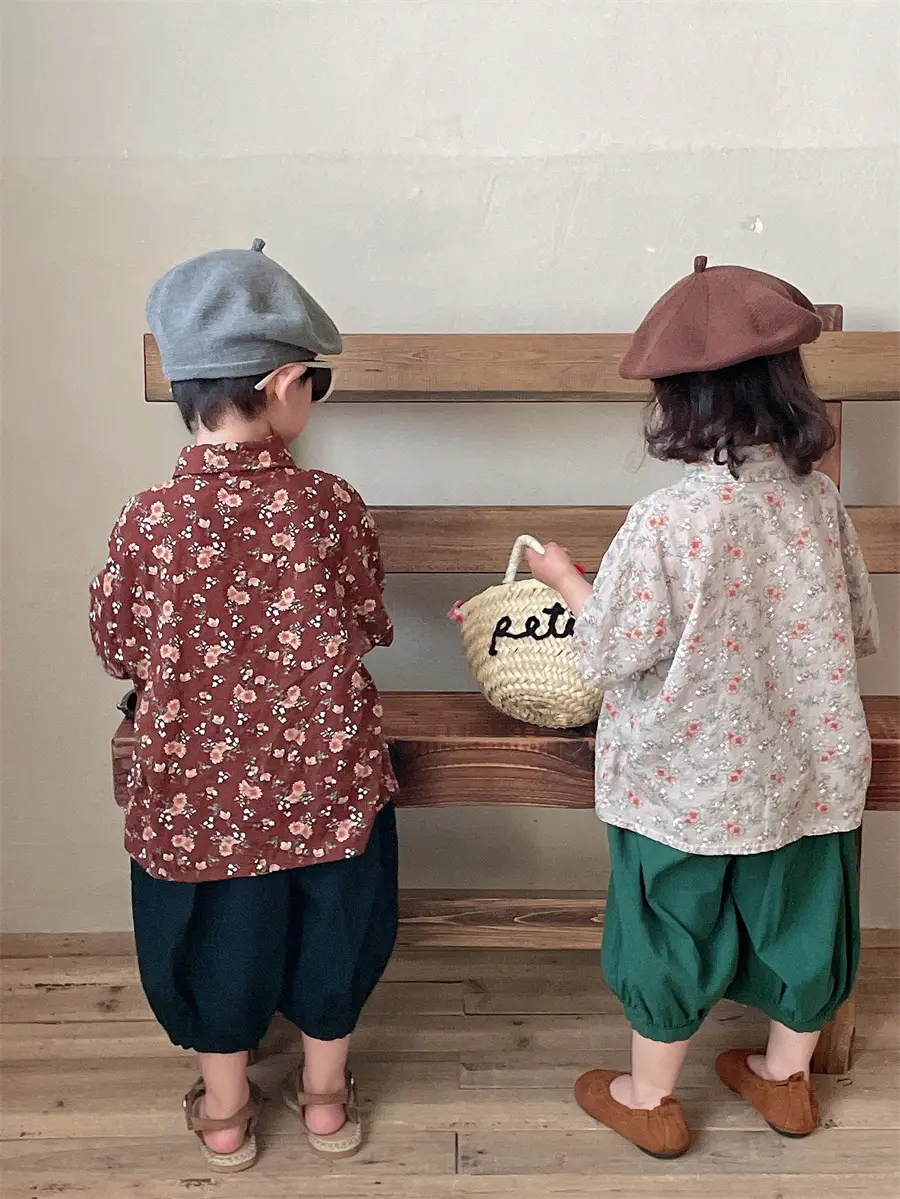Jiaye 2024 Cotton Linen Floral Baby Boys Shirt - Image 3